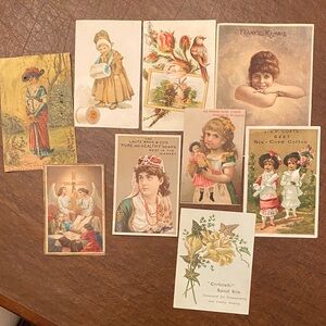9 Vintage Victorian Advertising Cards